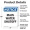 Signmission Main Water Shutoff, 7 in W x Rectangle, Aluminum OS-2PACK-NS-A-710-V-14101 - alternate 6